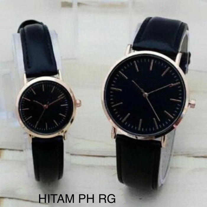 BAJ JAM TANGAN COUPLE KULIT GROSIR MURAH PREMIUM PRIA WANITA QUARTZ DD003