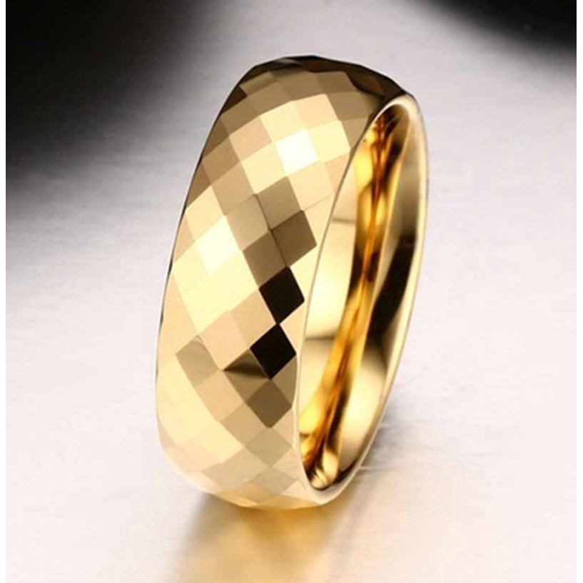 European and American hot style gold multi-faceted ring