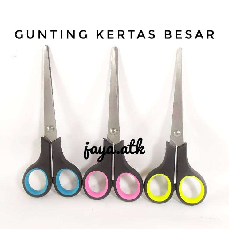 GUNTING KERTAS BESAR 6&quot; 16 CM HITAM WARNA GUNTING KERTAS TAJAM