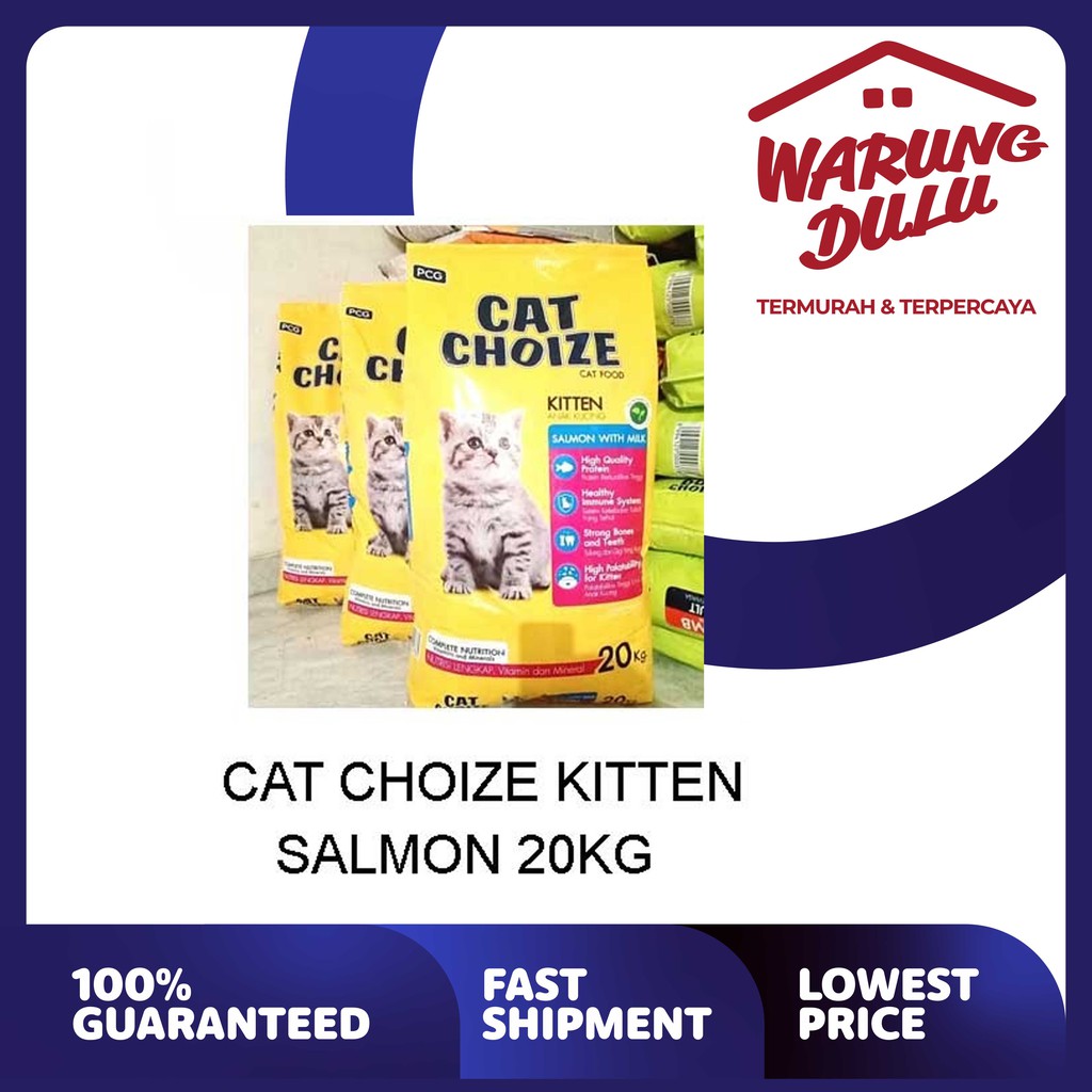 CAT CHOIZE KITTEN TUNA/SALMON 20KG (GRAB/GOSEND)