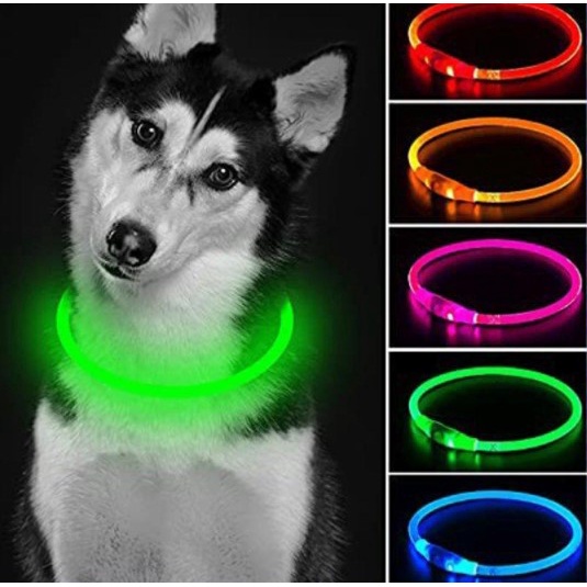 Kalung Anjing Led Mini Usb Rechargeable Tahan Air Untuk Anjing Peliharaan Lampu Bisa Dipotong