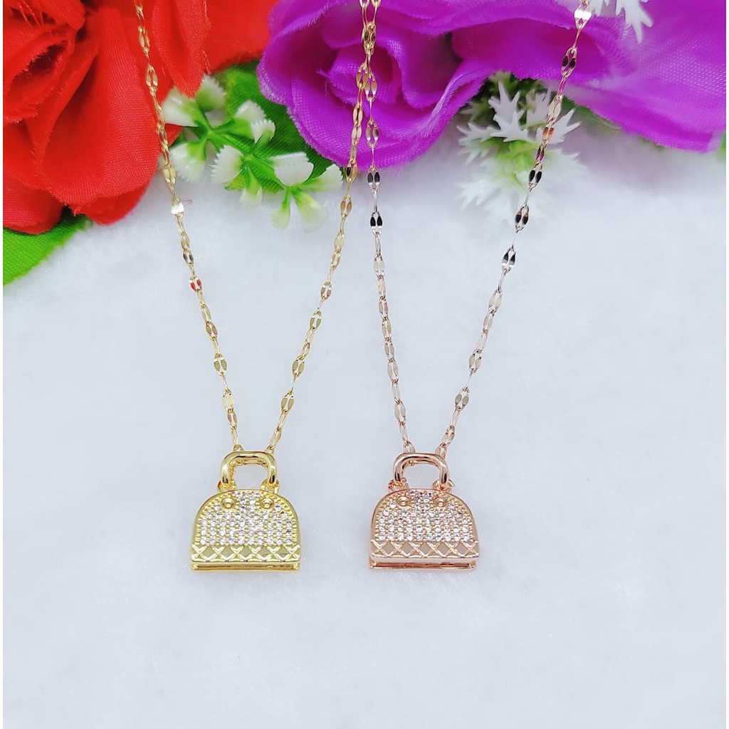 Kalung titanium mata full perhiasan fashion 0449-0451