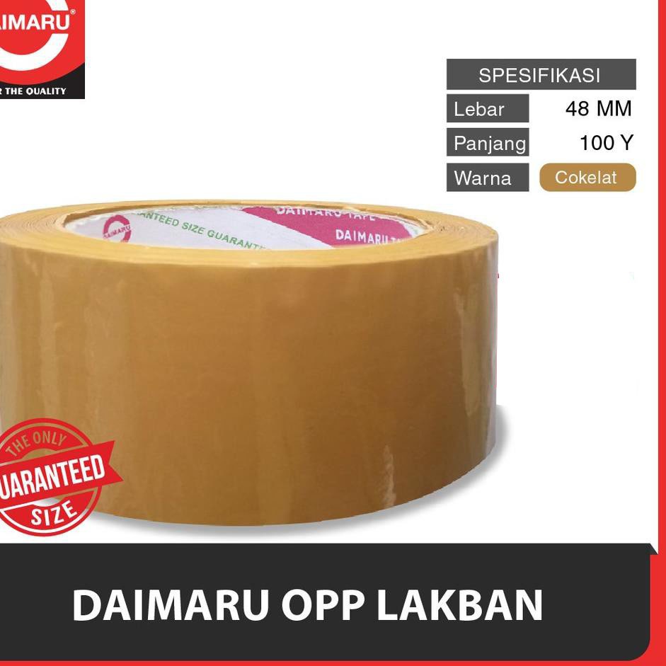 Daimaru OPP Lakban Coklat 48 mm x 90 Yard [Paket 24 pcs] Termurah