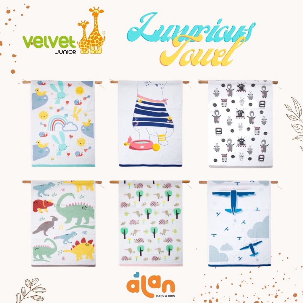 Velvet Luxurious Towel Baby &amp; Kids 120x60 - Handuk Anak