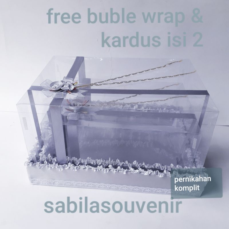 KOTAK PARSEL HANTARAN SESERAHAN PERNIKAHAN SET MIKA ISI 2 BOX HANTARAN