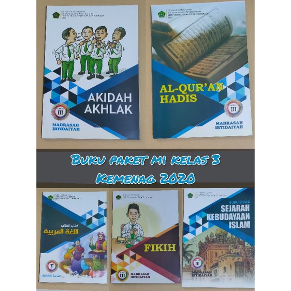 Jual BUKU PAKET MI KELAS 3 KEMENAG 2020 AKIDAH AKHLAK AL QUR 'AN HADIS ...