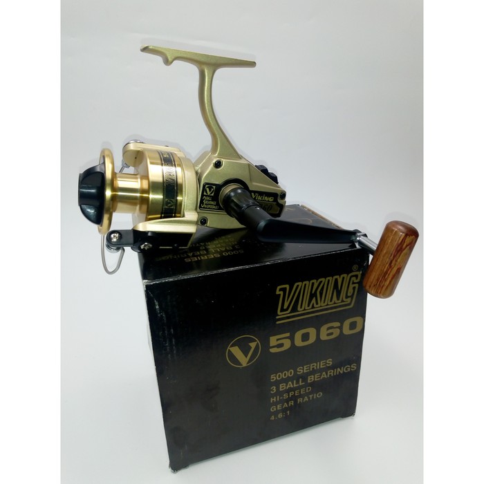 Fishing Reel / Ril Pancing Viking 5060 3BB Wood Knob