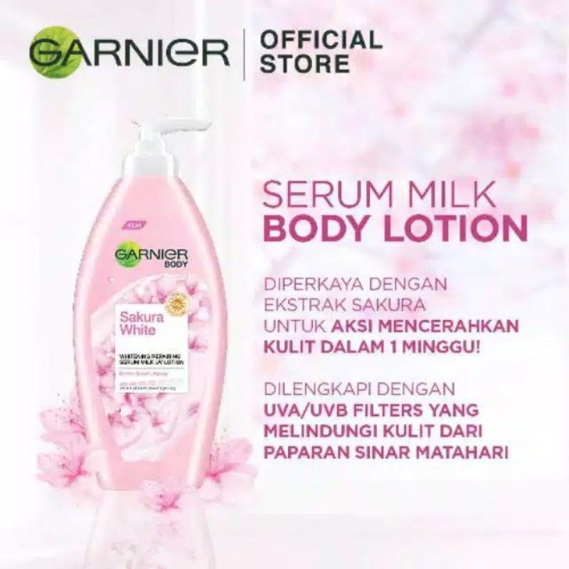 Garnier Sakura White / Light complate UV Body Lotion Serum Skin Care 400 mL