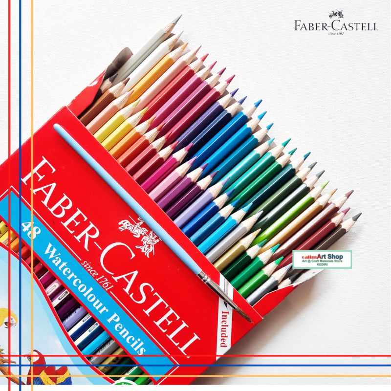 Pensil Warna Faber Castell Watercolour 48w / Pensil Cat Air