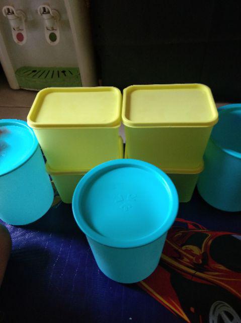 Cpm Tifany Storage Set Of 4 Pcs Hijau Lemon/ Toples Plastik/ Toples Kerupuk