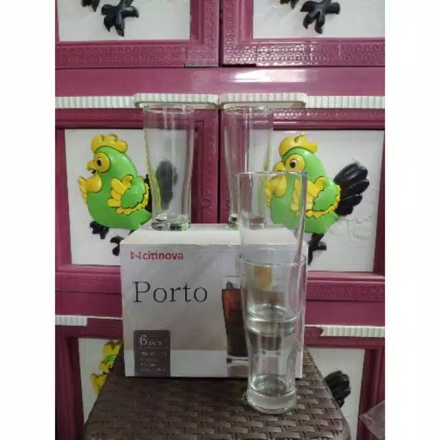 Gelas - Gelas Jus - Gelas Sirup Beling Porto-6-pcs