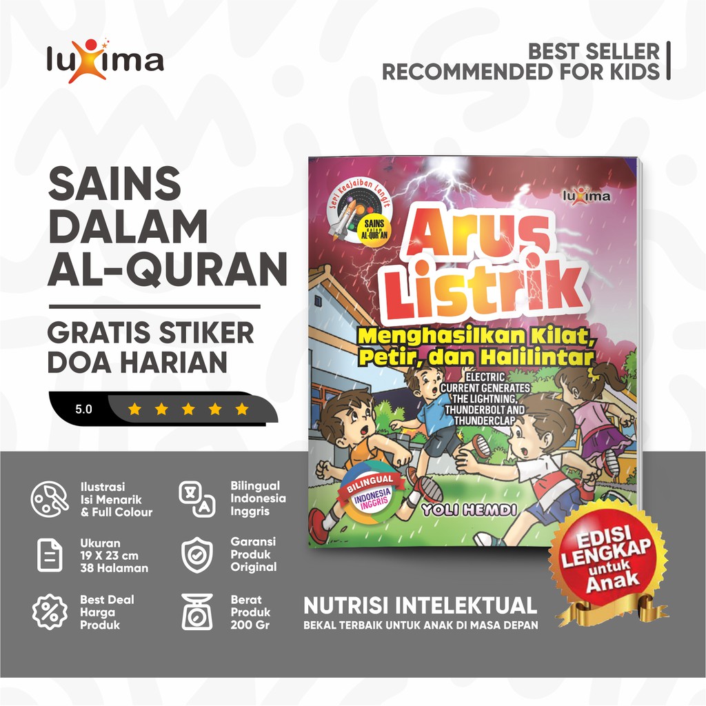 Arus Listrik - Seri Keajaiban Langit 8 / Buku Belajar Pengetahuan Sains Quran Anak Bergambar Bilingu
