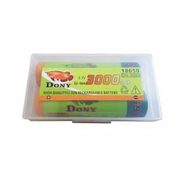Baterai Dony tipe 18650 DN 3000mah Original isi 2pcs