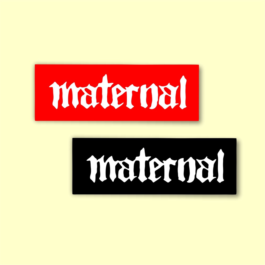 

stiker brand distro rasah maternal kotak bahan graftac anti air