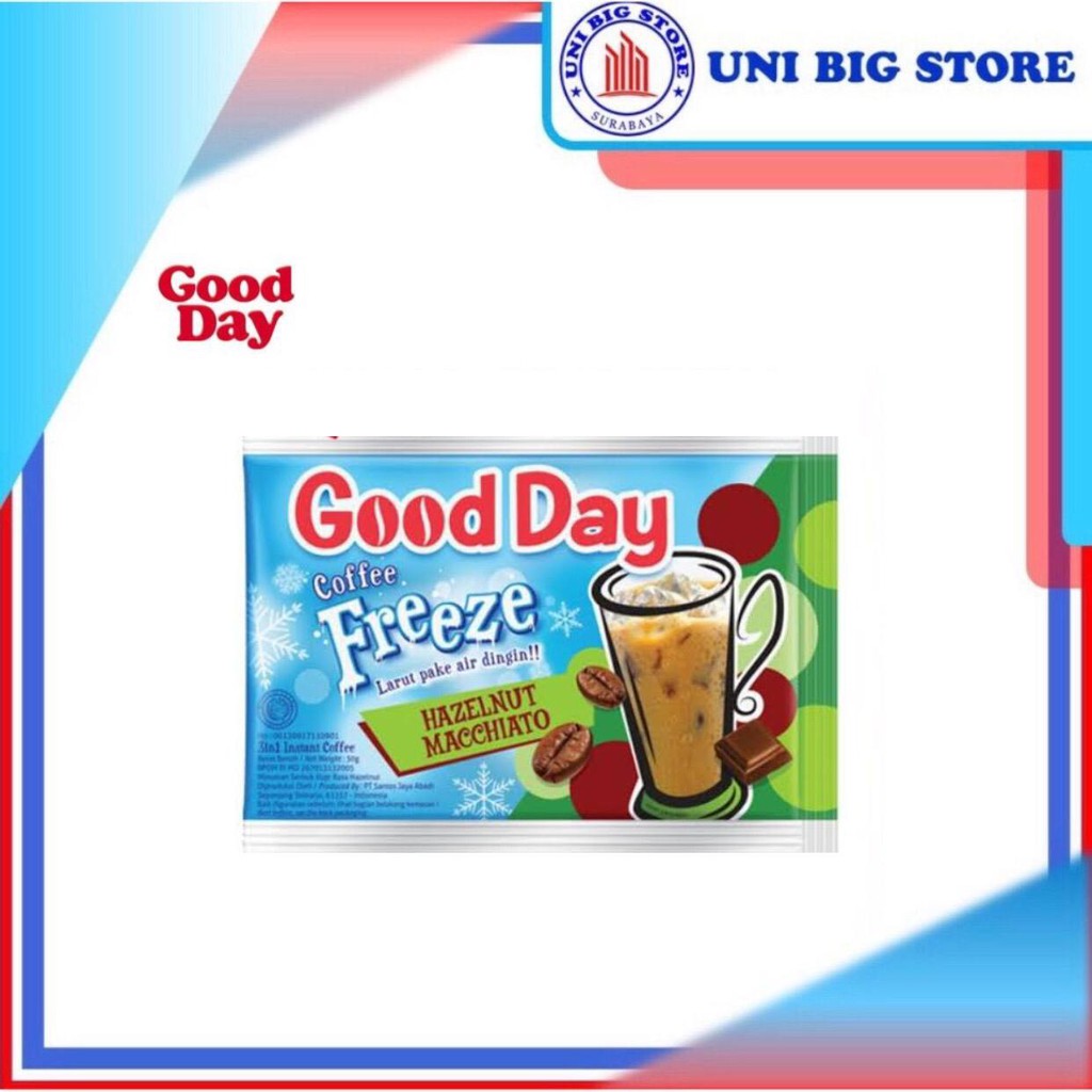 Jual Good Day Coffee Freeze Hazelnut Macchiato Sachet 30 Gr 10 Sachets Shopee Indonesia