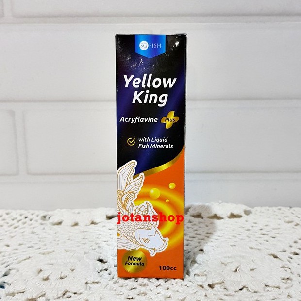 SG FISH YELLOW KING Acryflavine plus acriflavine Obat luka tetes Vitamin Ikan Hias aquarium