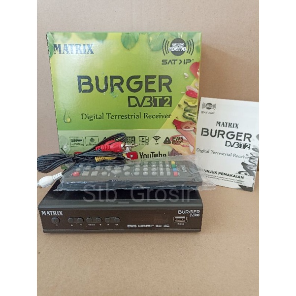 Set Top Box DVB-T2 Matrix Apple HD terbaru Set Top Box Matrix Burger STB Matrix burger