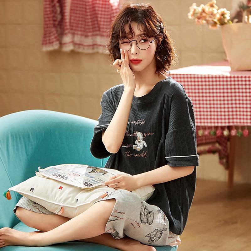 Baju Tidur Piyama Set/Piyama Wanita Import/Baju Piyama Cantik/Woman Sleep Wear-4