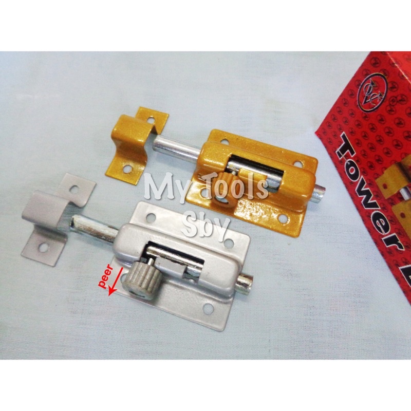 Grendel Geser Peer / Pir Pintu Kamar Tidur / Mandi / Toilet / Gudang 2” Gold / Silver VOC