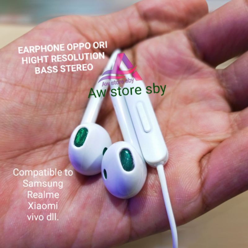 HEADSET OPPO ORIGINAL PREMIUM QUALITY EARPHONE OPPO A54 A16 A52 A92 A53 RENO 4 RENO 5 (Pack Pouch)