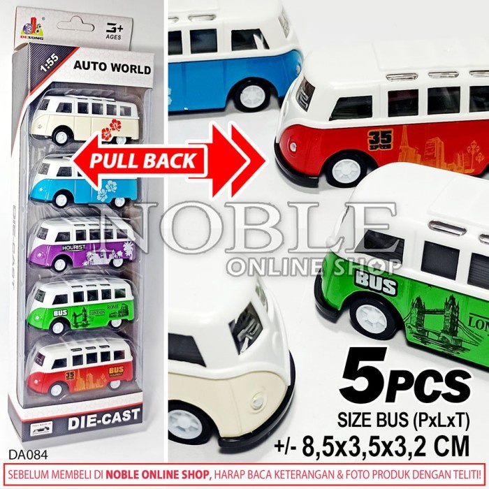VW COMBI VOLKSWAGEN DIECAST BUS MOBIL MINIATUR MAINAN KADO ANAK TOYS - Aurora Celuler