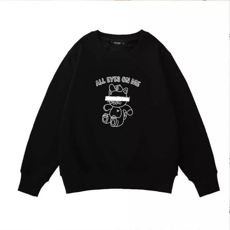 (S - 6XL) Sweater Jungkook ALL EYES ON ME Lamodechief Sweatshirt Big Size (S M L XL 2XL 3XL 4XL 5XL 6XL) Crewneck Jk Idol K-Pop Unisex Oversize