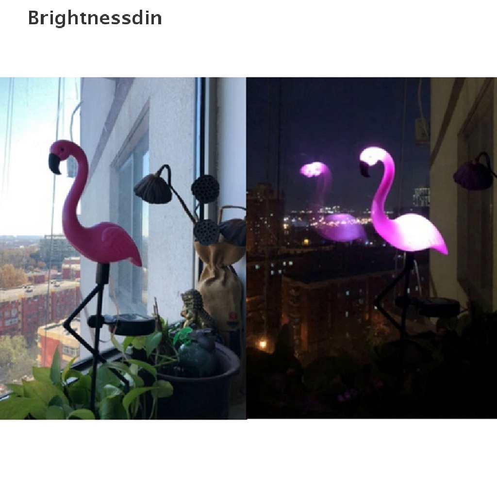 Lampu Led Tenaga Surya Bentuk Flamingo Warna Pink Untuk Taman