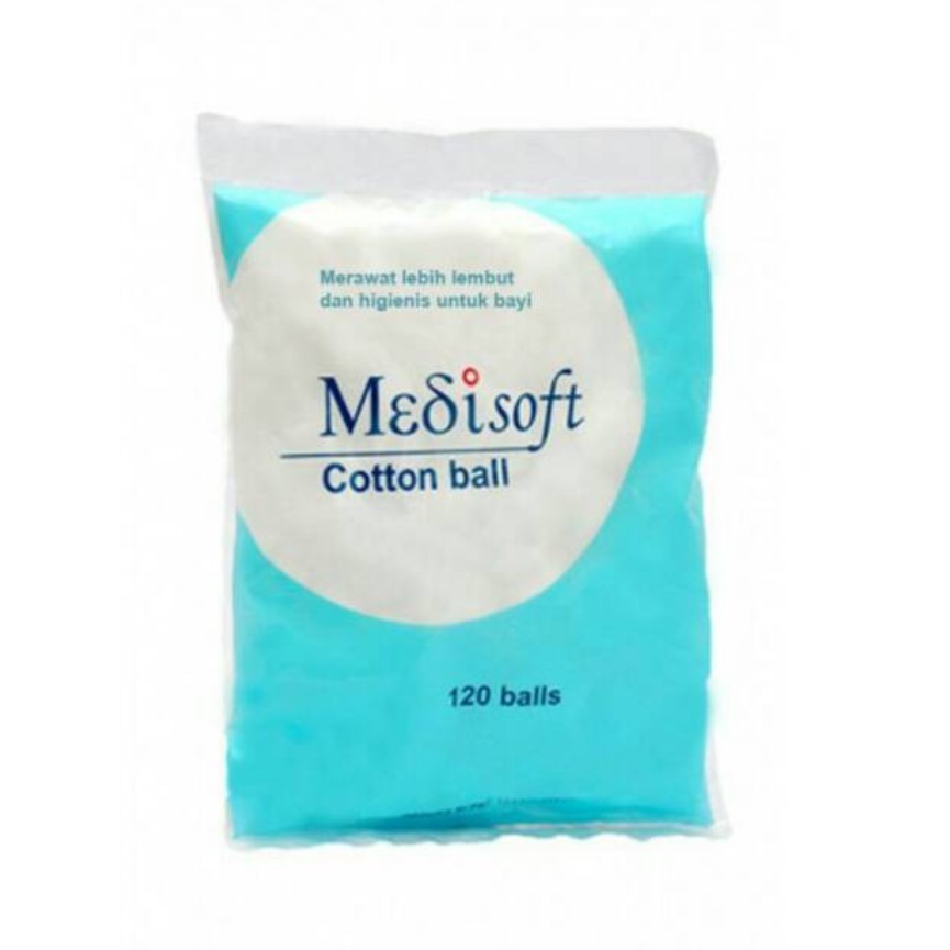 Medisoft Cotton Ball 120 ball Bola Kapas Bayi CBKS SBC LC