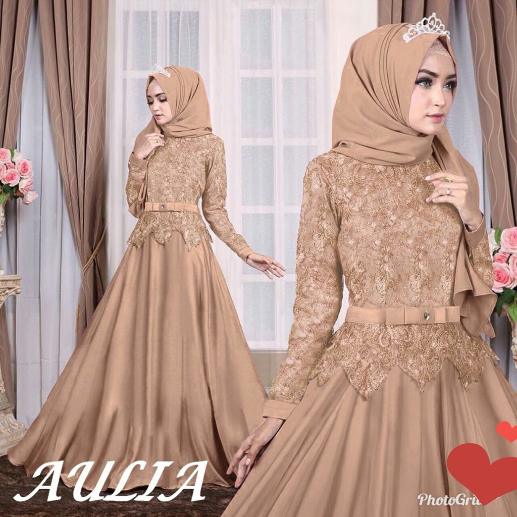 [MAXI MOZA SL]Wanita Brukat Mocca varian warna