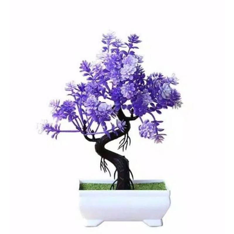 GK BUNGA PIRAMID BONSAI POT MINI POHON PLASTIK HIAS RUANG TAMU ARTIFICIAL INTERIOR ##