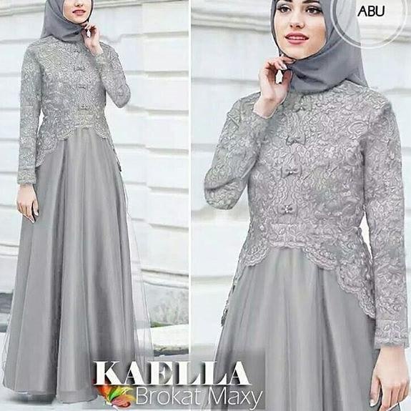 Terbagus.. GAMIS MAXI KAELLA / BAJU KONDANGAN LEBARAN / GAMIS BROKAT TILE MEWAH REMAJA TERBARU 2022 