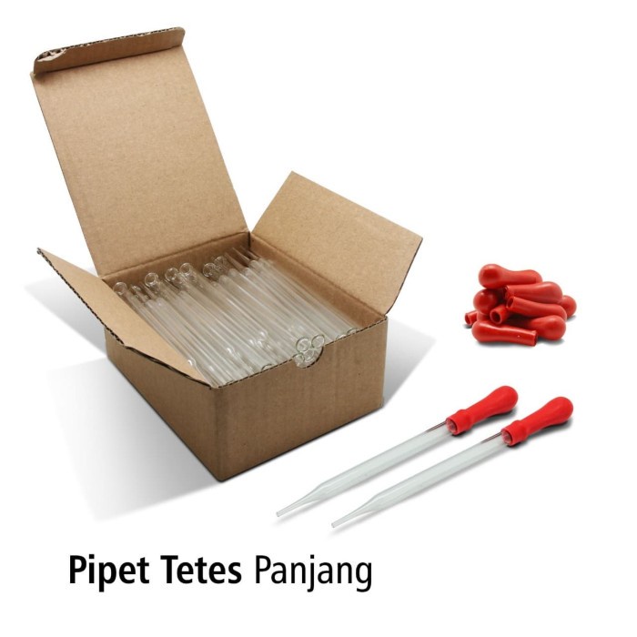 Pipet tetes kaca panjang box'50s OJ