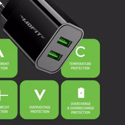 charger mofit mf20 2.4A fast charging bonus kabel data micro usb - Kabel Micro USB