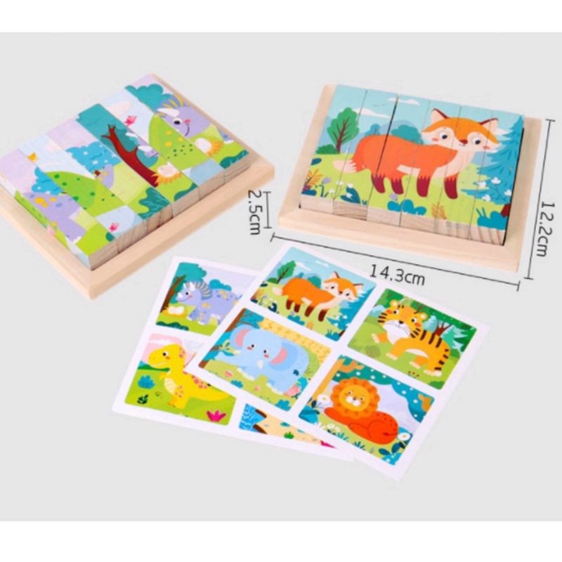 BIANCA - Mainan Puzzle Kayu Empat Sisi / Puzzle Kayu Dimensional