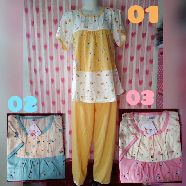 Babydoll Amro Lengan Pendek Celana Panjang