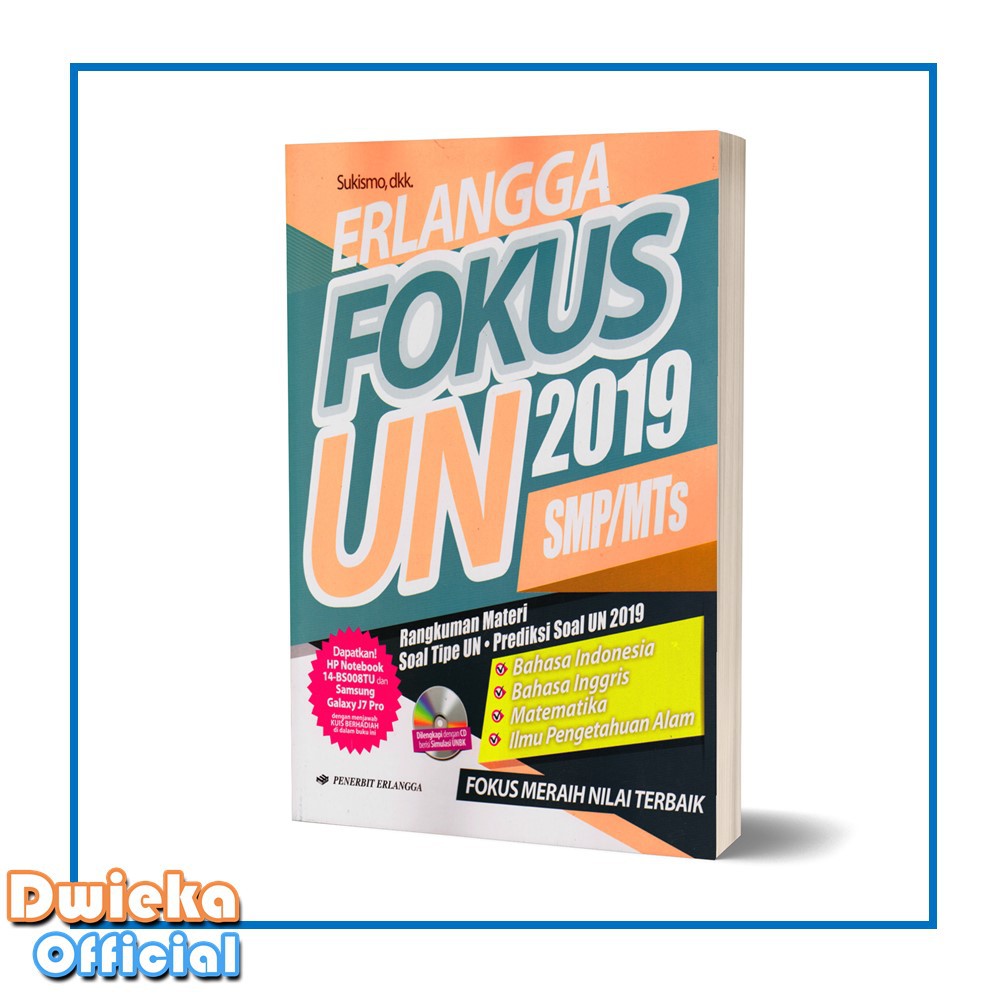 Buku Ujian Nasional,UNAS,USBN “FOKUS UN - SMP 2019 (CD Simulasi)”