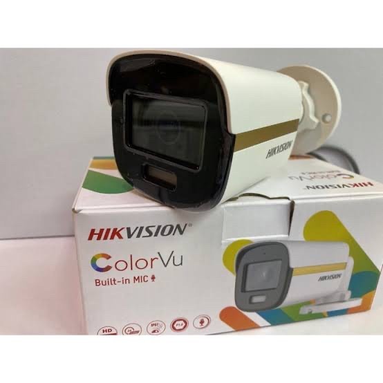 Kamera Cctv Hikvision Outdoor DS-2CE10DF3T- PFS 2mp ColorVu Built in Audio