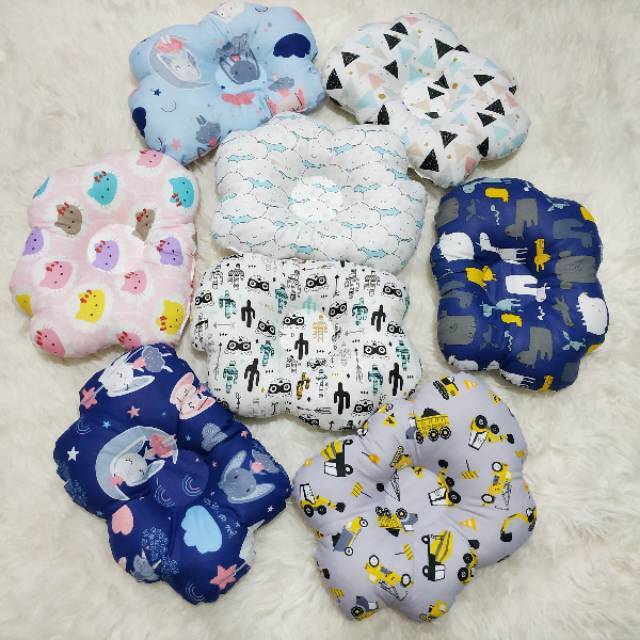 Bantal Bayi Anti Peyang Awan Cloud Pillow Dacron Motif Kartun Lucu