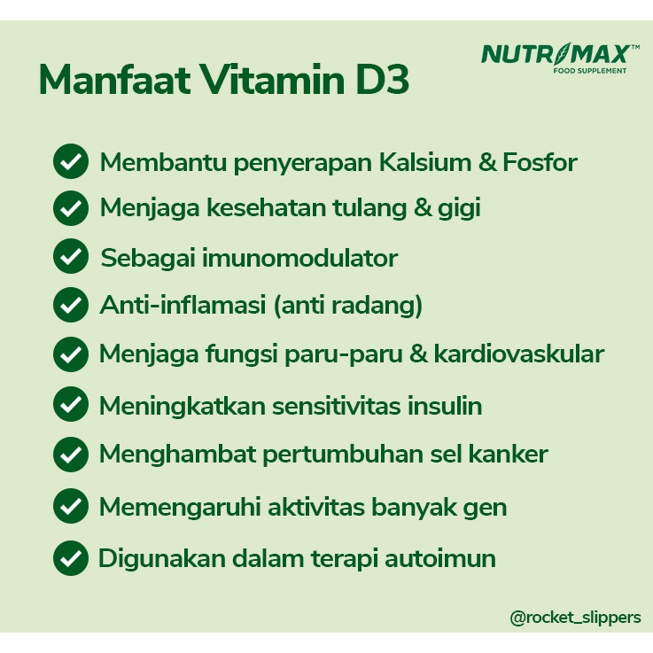 Nutrimax D3 400 IU Tablet @ 30 Tablet / 120 Tablet