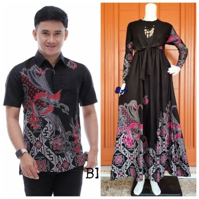 Kemeja Batik Pria Lengan Panjang Size M L Xl Xxl  Bswart Batik Hrb026 Kenongo Hem Panjang Padi