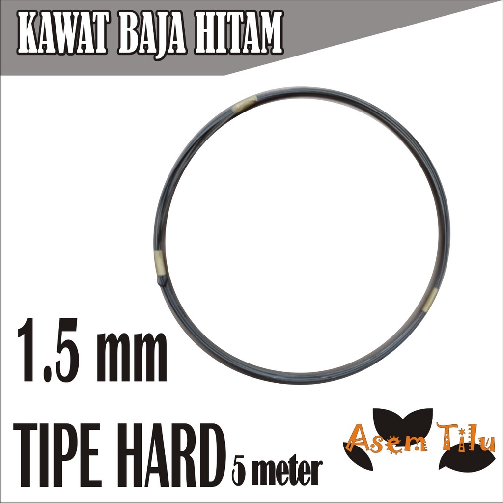 Kawat Baja 1.5mm 5 meter Bahan Per