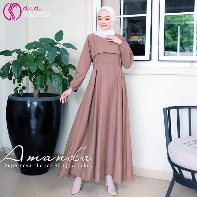 AMANDA DRESS NEW MUSLIMAH ORIGINAL GGS BY SHOFIYA BTC