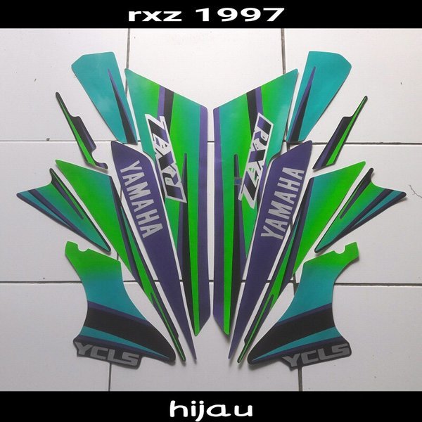 Stiker Motor Rxz 1997 Hijau