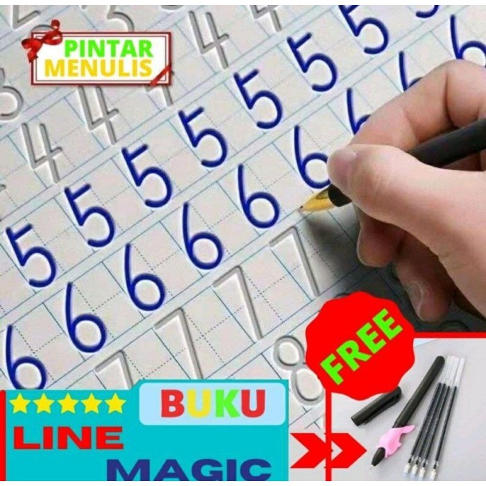 Magic Book Line Original Buku Menggambar Buku Ajaib Buku Menulis