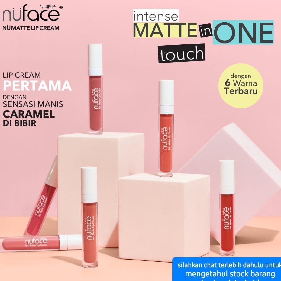 NUFACE NU MATTE LIP CREAM LIPSTIK LIP STICK KOSMETIK MAKE UP BIBIR