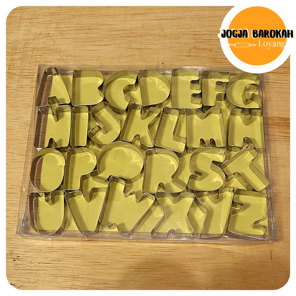 Cetakan Huruf Stainless/ cookie cutter alphabet / cetakan kue kering huruf / cetakan alphabet
