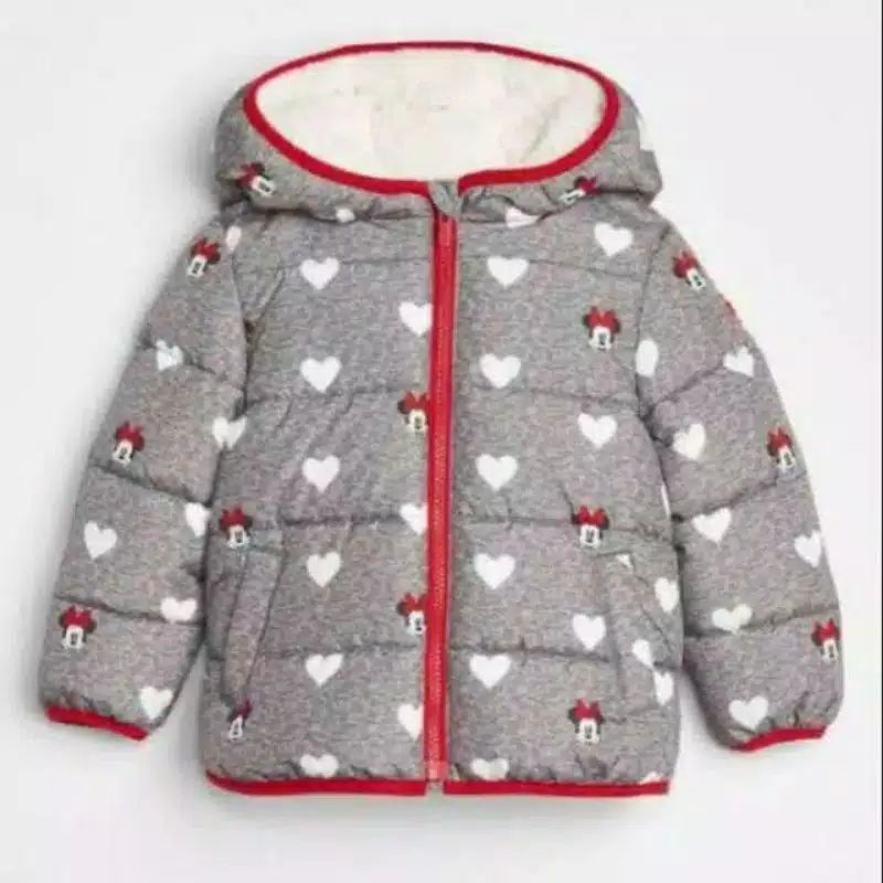 Jaket Winter Anak Abu Love Disney Mickey Baby Gap