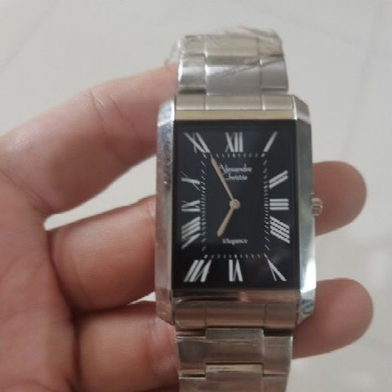 Jam Tangan Pria Alexandre Christie AC 8378 MH AC8378MH AC8378 MH AC 8378MH Silver Black Stainless