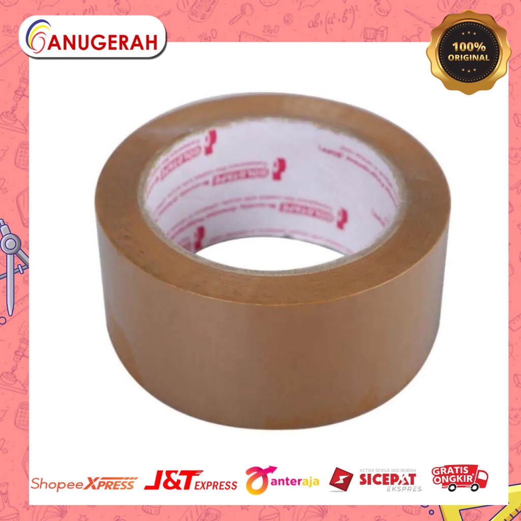 

GOLD TAPE 2X100 LAKBAN COKELAT MERAH