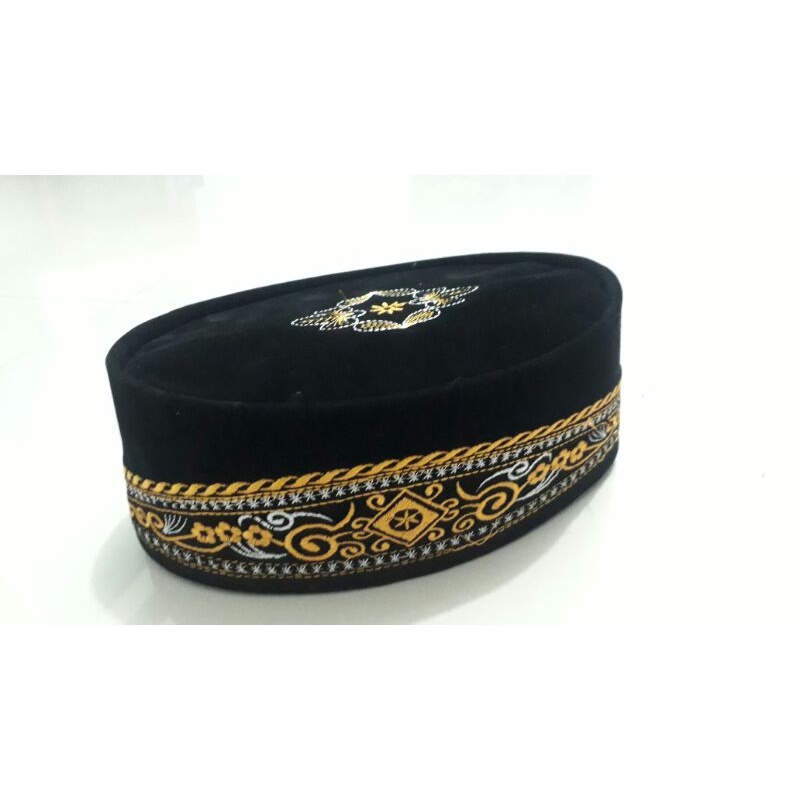 Kopiah Hitam Bordir/peci kopiah Beludru